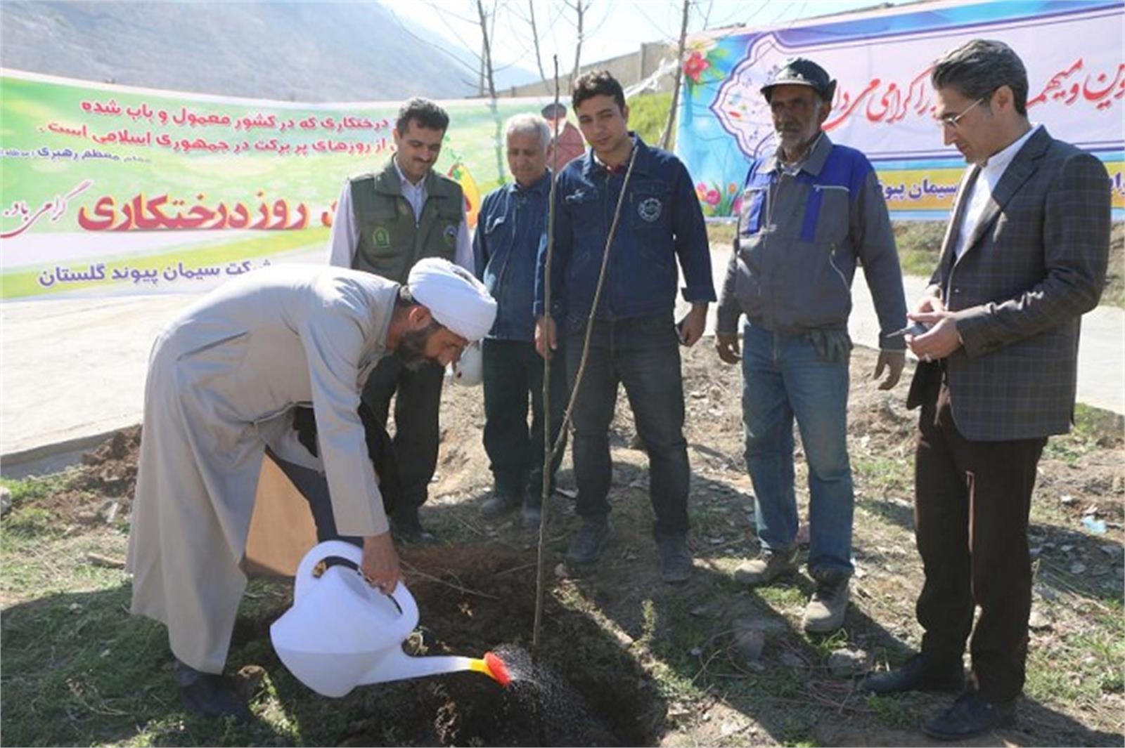 گرامیداشت روز درختکاری در کارخانه سیمان پیوند گلستان