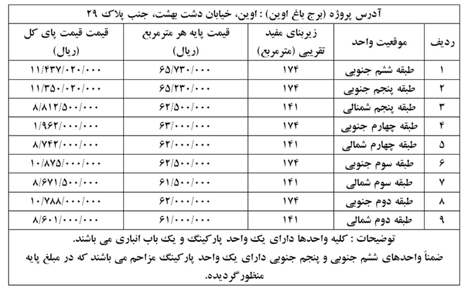 فروش  اقساطی آپارتمان در منطقه اوین تهران  بدون کارمزد